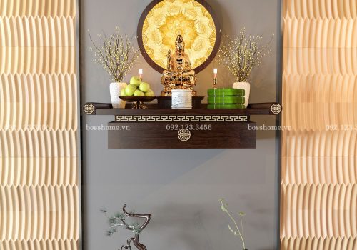 Mẫu bàn thờ treo tường hiện đại BTTR-003