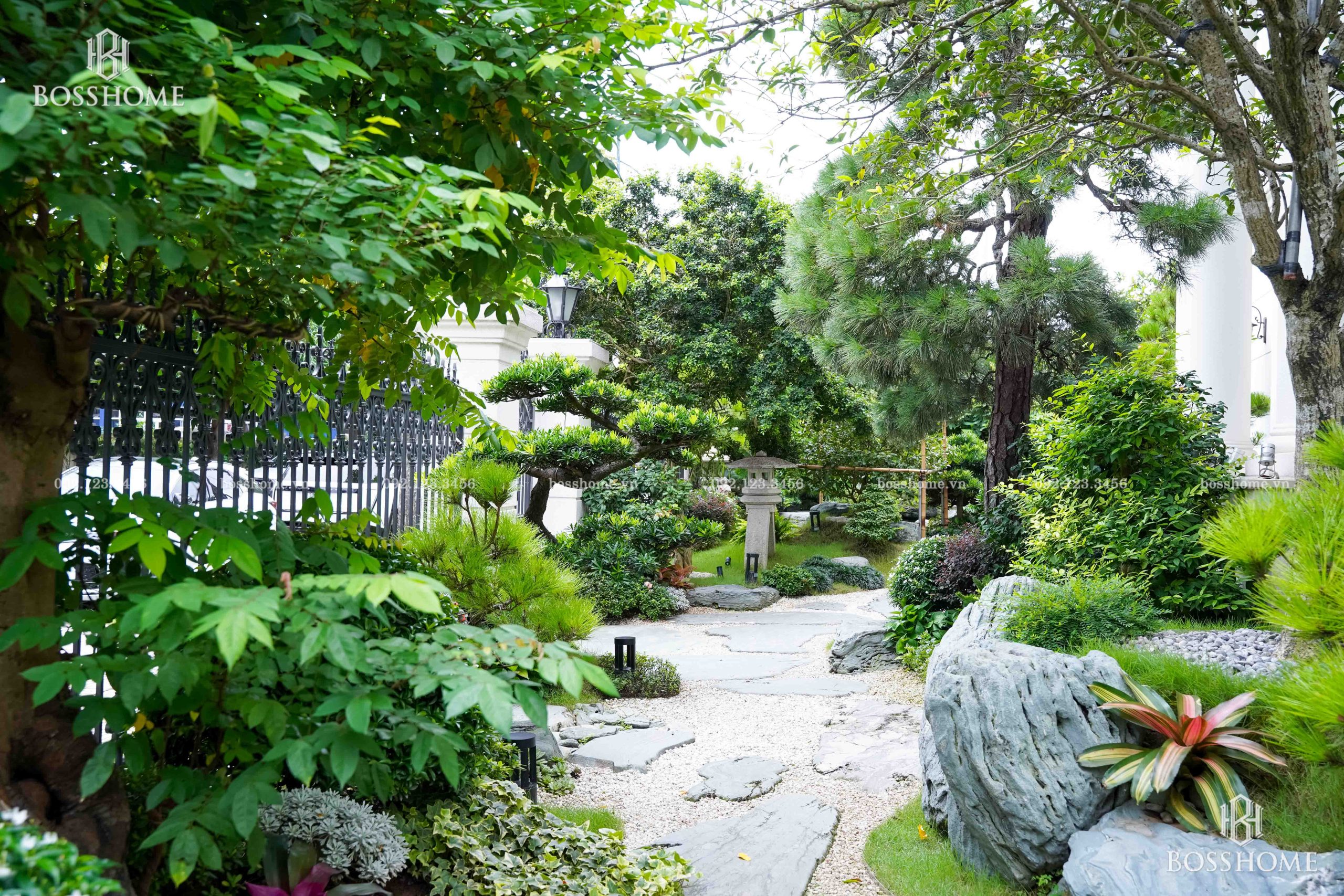 Khu vườn nhà phố được chăm sóc gọn gàng và tự nhiên