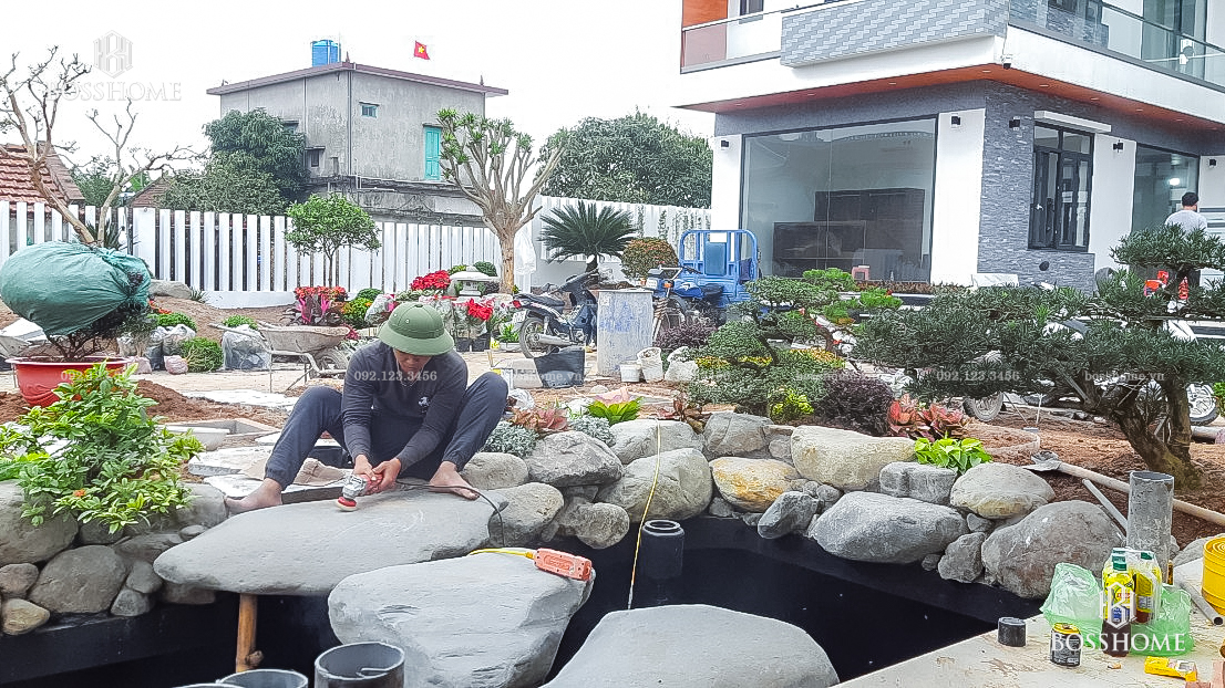 Dự án cảnh quan đang thi công tại Bắc Giang (1)